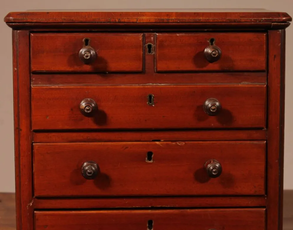 Commode De Maitrise En Acajou Du 19° Siècle