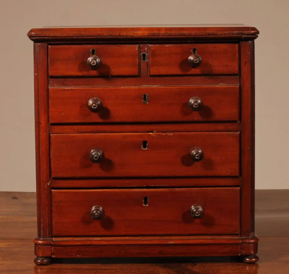 Commode De Maitrise En Acajou Du 19° Siècle