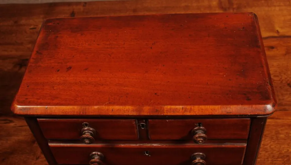 Commode De Maitrise En Acajou Du 19° Siècle