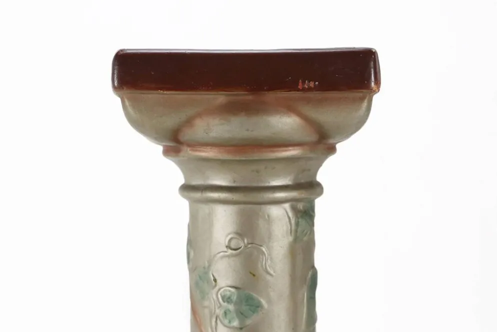 Console Art Nouveau ou pied de stall en plâtre émaillé, années 1920