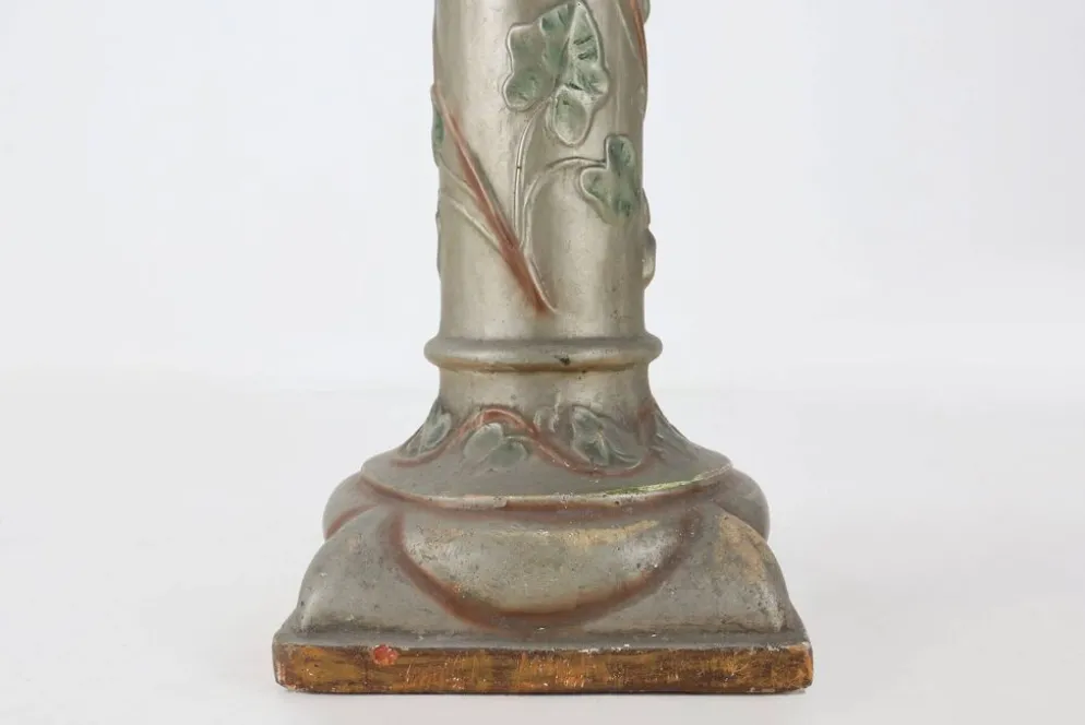 Console Art Nouveau ou pied de stall en plâtre émaillé, années 1920
