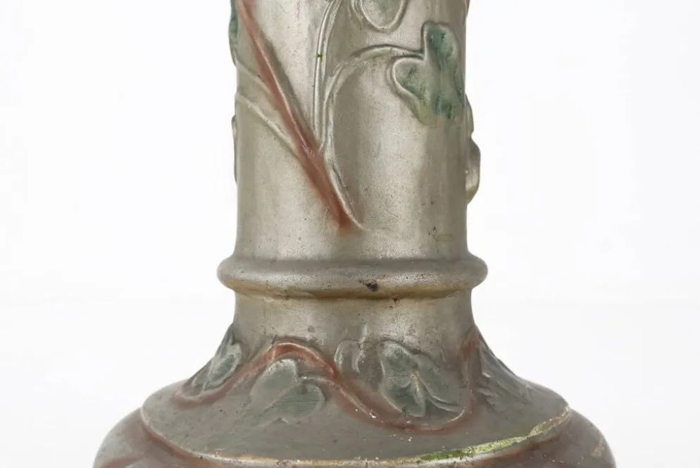 Console Art Nouveau ou pied de stall en plâtre émaillé, années 1920