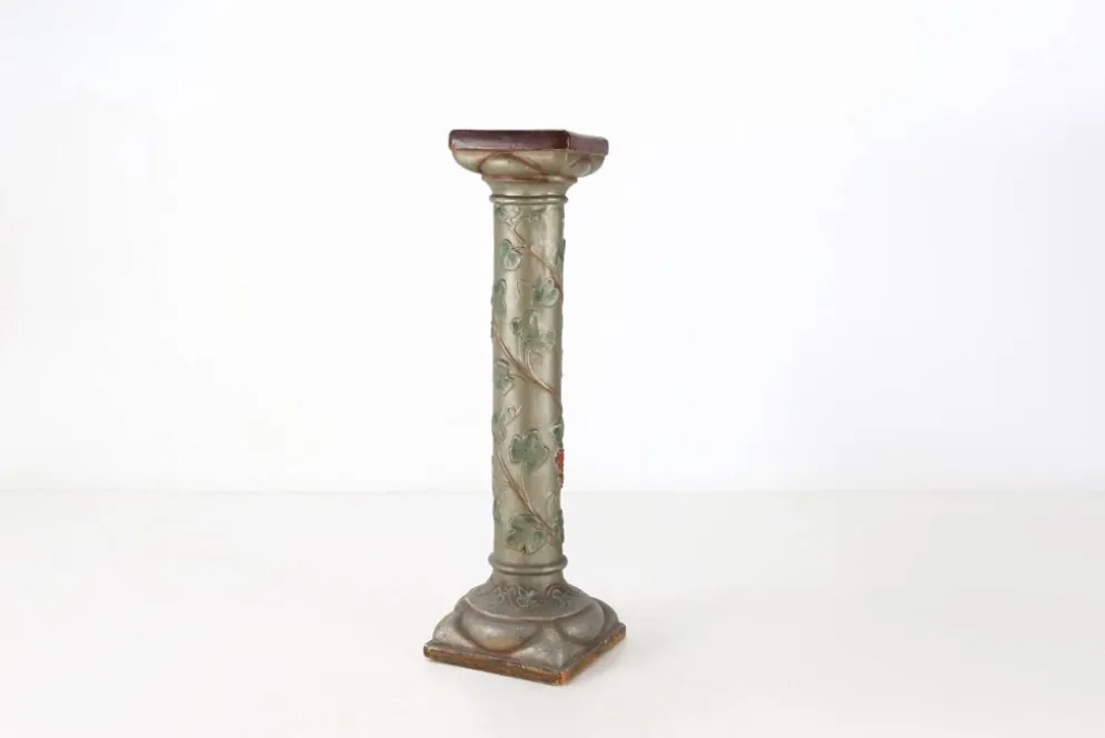 Console Art Nouveau ou pied de stall en plâtre émaillé, années 1920
