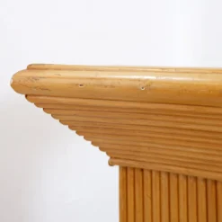 Console piédestal en roseau crayon dans le style de Vivai del Sud - 1970s