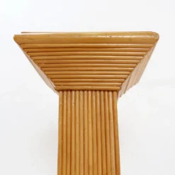 Console piédestal en roseau crayon dans le style de Vivai del Sud - 1970s