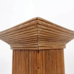 Console piédestal en roseau crayon dans le style de Vivai del Sud - 1970s