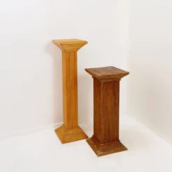 Console piédestal en roseau crayon dans le style de Vivai del Sud - 1970s