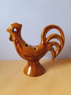 Coq Pique Fleurs en Céramique 1960
