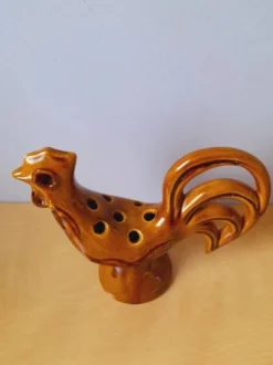 Coq Pique Fleurs en Céramique 1960