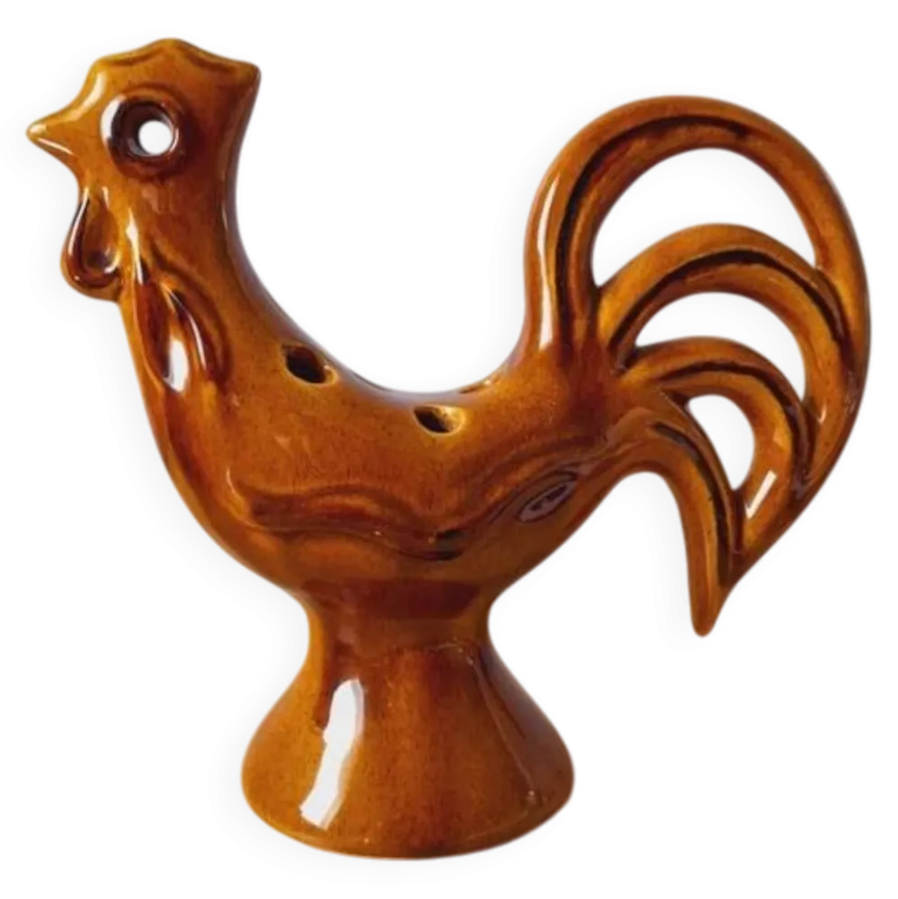 Coq Pique Fleurs en Céramique 1960