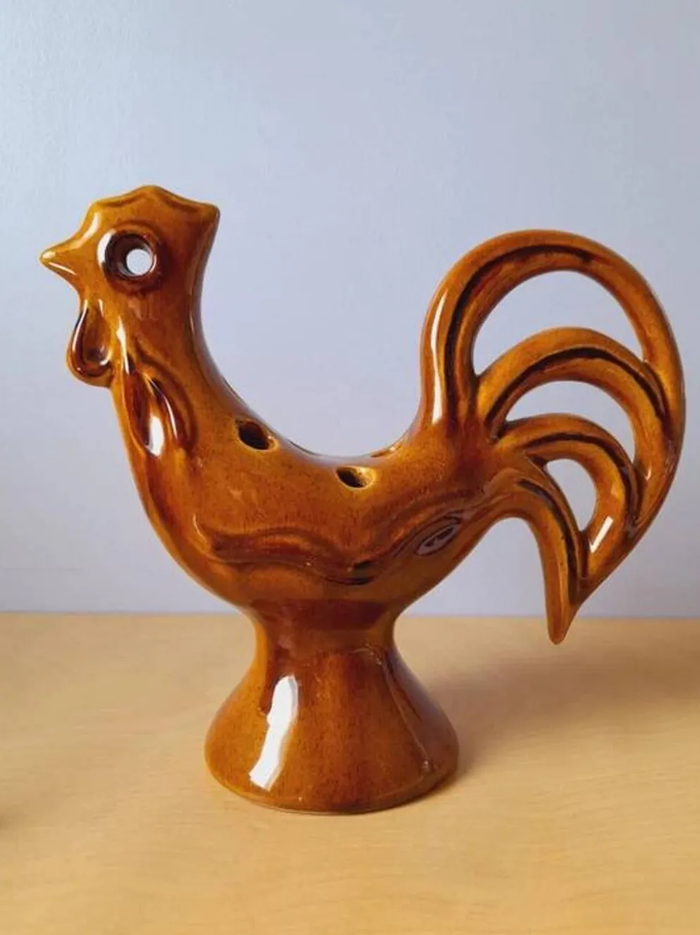 Coq Pique Fleurs en Céramique 1960