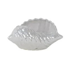Coquillage en porcelaine décoratif, design italien, années 1970, production : Italie