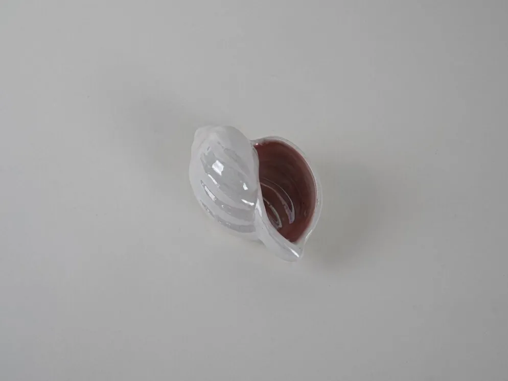 Coquillage en porcelaine, design italien, années 1970, production : Italie