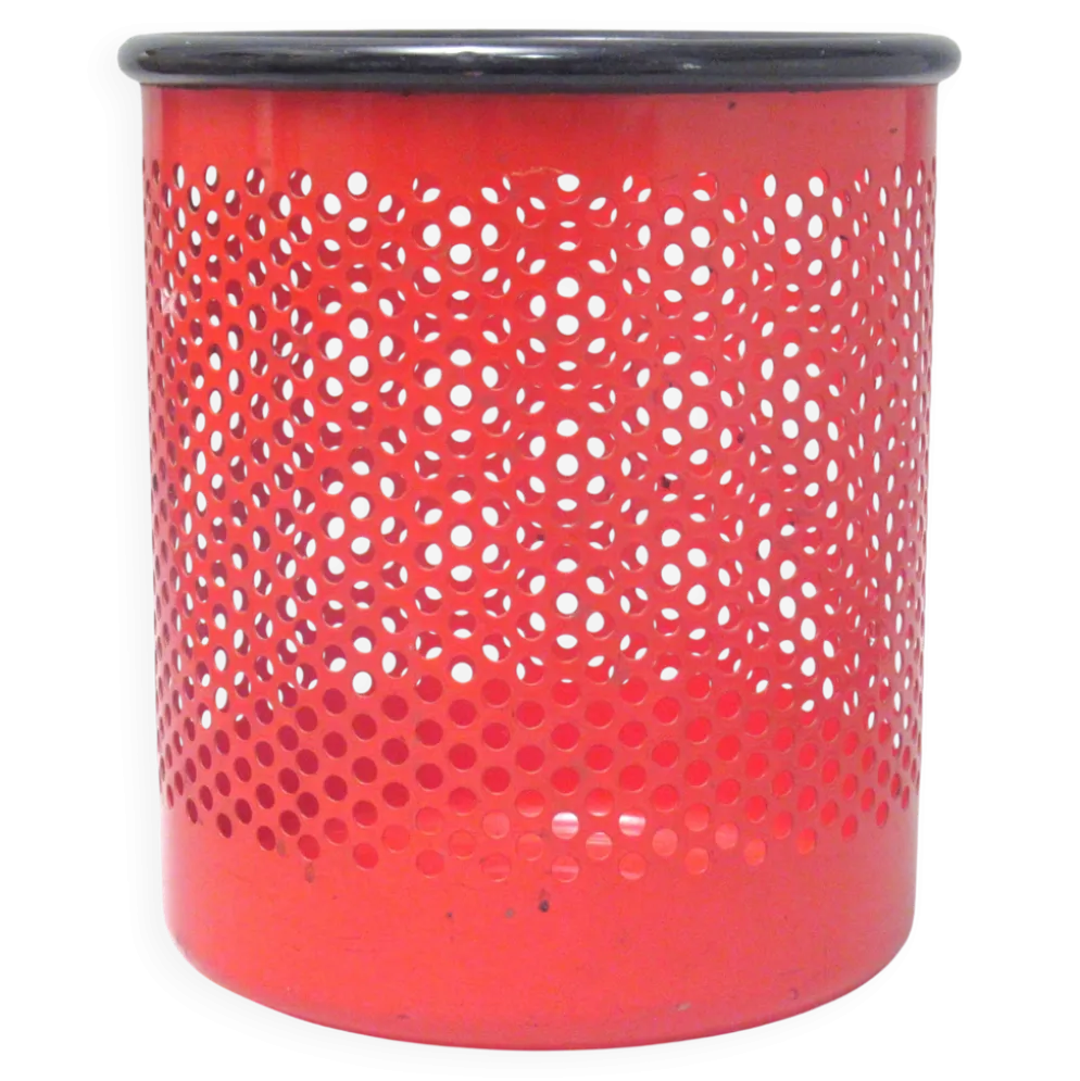 Corbeille Cribbio rouge Rexite Années 80