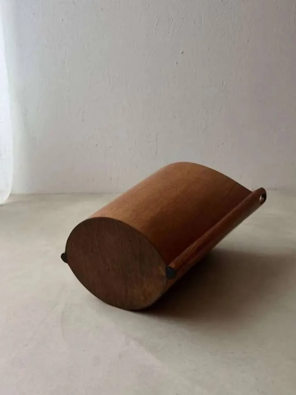 Corbeille en papier vintage Einar Barnes PS Heggen en teck des années 1960