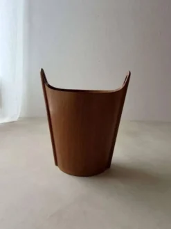 Corbeille en papier vintage Einar Barnes PS Heggen en teck des années 1960