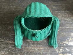 Corbeille grenouille en osier 1980