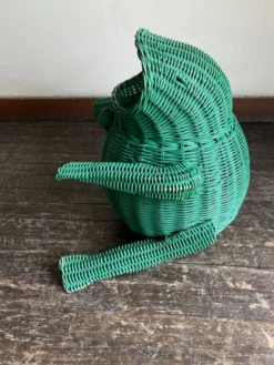 Corbeille grenouille en osier 1980