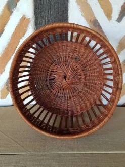 Corbeille panier osier rond