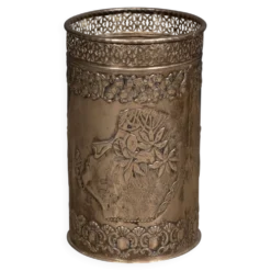 Corbeille à papier en argent plaqué Art Déco antique vers 1920