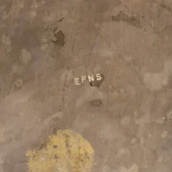Corbeille à papier en argent plaqué Art Déco antique vers 1920