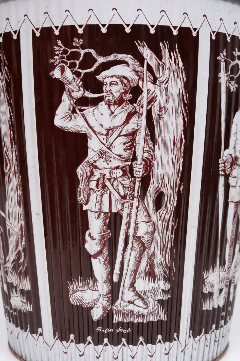 Corbeille à papier en métal années 1960 Angleterre