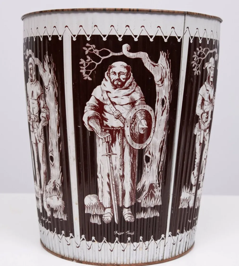 Corbeille à papier en métal années 1960 Angleterre