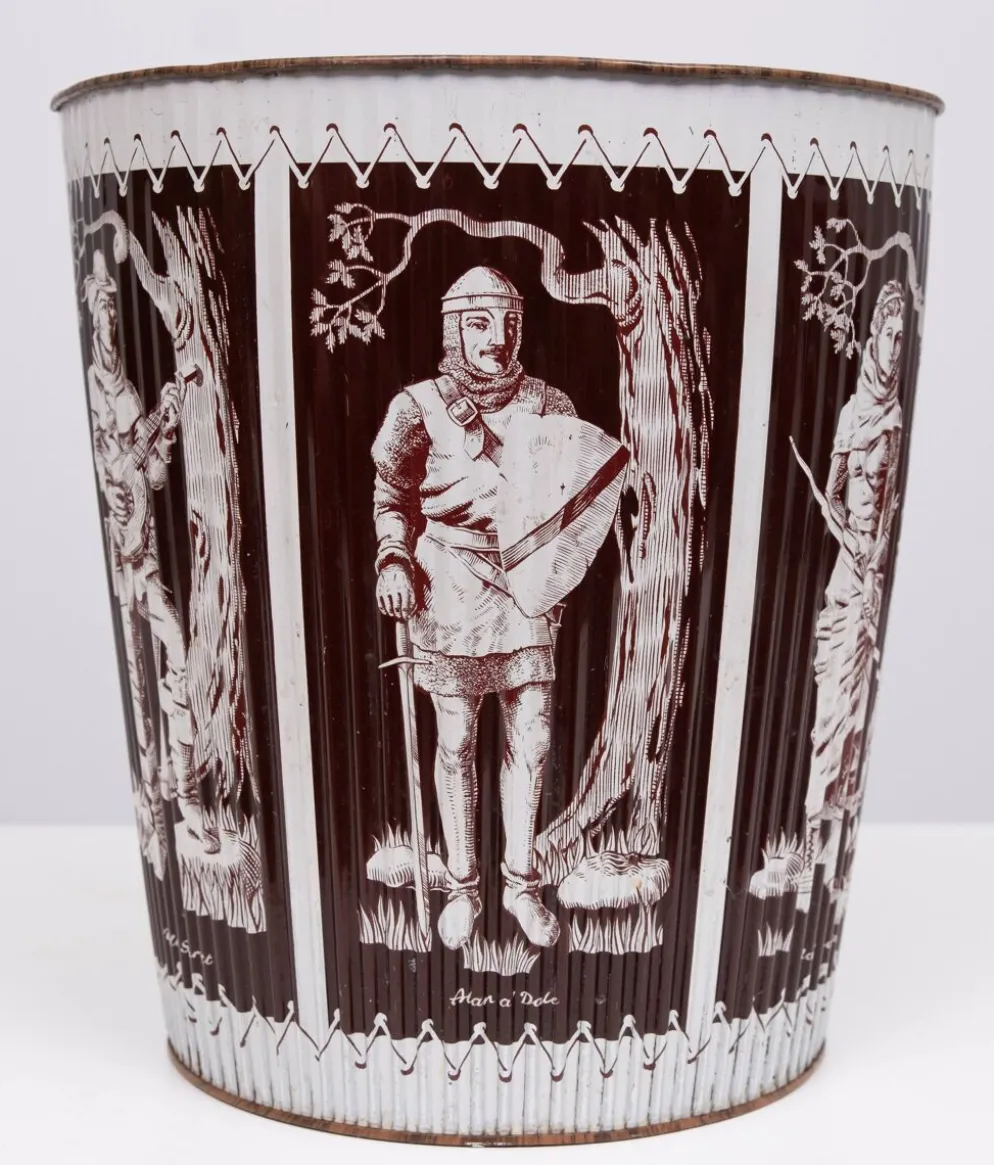 Corbeille à papier en métal années 1960 Angleterre