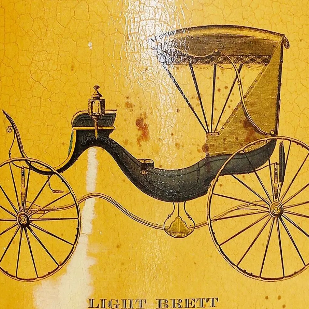 Corbeille à papier en métal "Light Brett" impression lithographique par Arthur A. Kaplan Co.