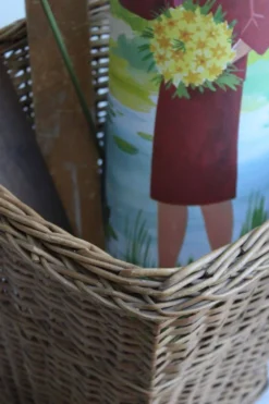 Corbeille à papier en osier
