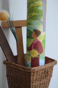 Corbeille à papier en osier