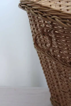 Corbeille à papier en osier