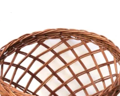 Corbeille à papier en osier, années 70