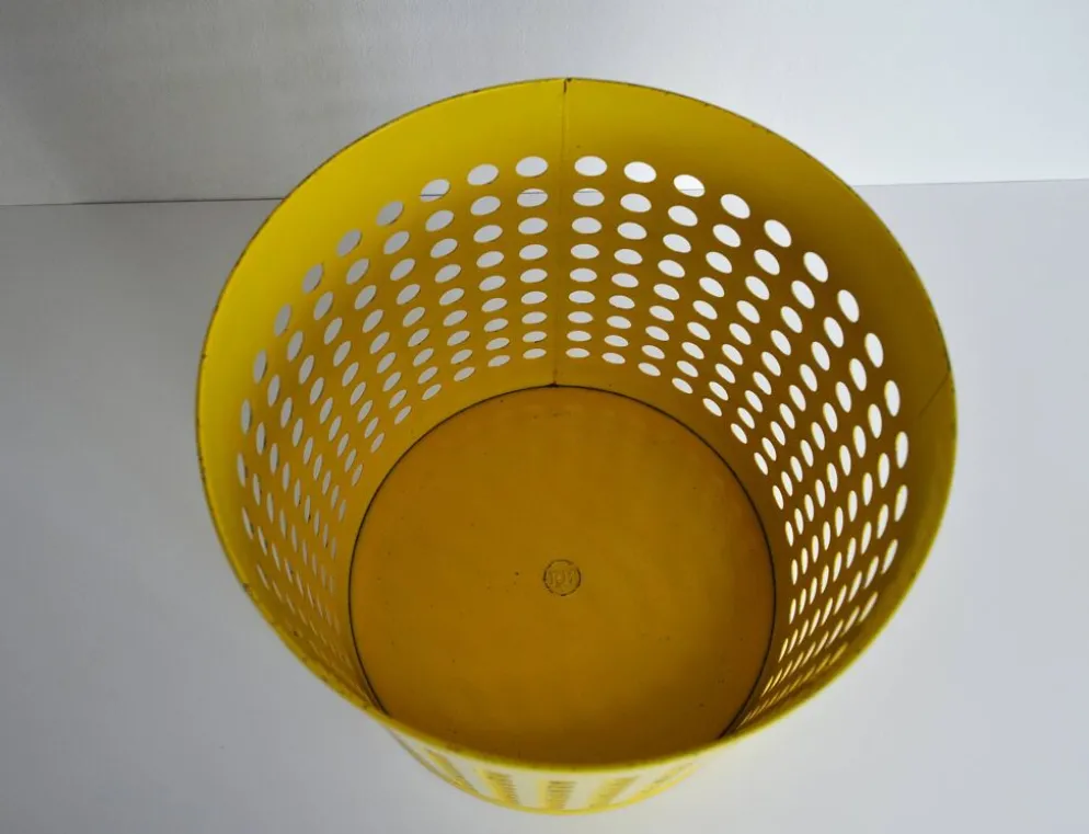Corbeille à papier jaune RM conçue par Richard Müller, Danemark, années 1970