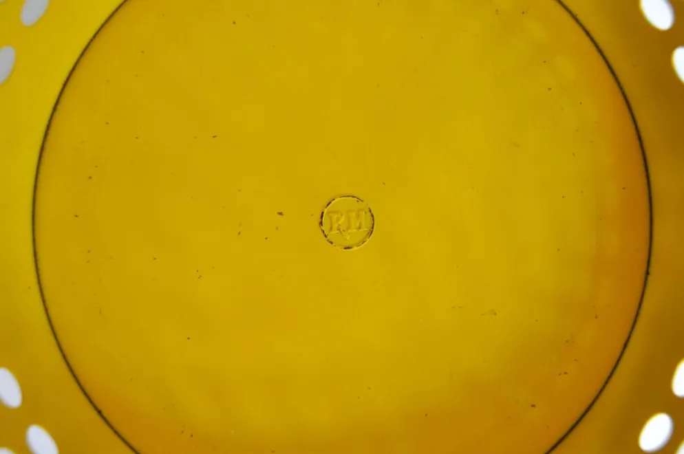 Corbeille à papier jaune RM conçue par Richard Müller, Danemark, années 1970