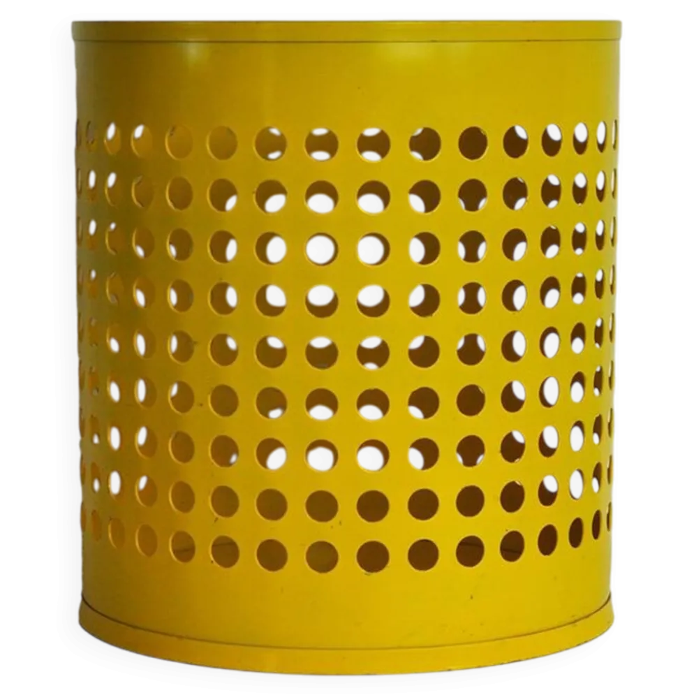 Corbeille à papier jaune RM conçue par Richard Müller, Danemark, années 1970