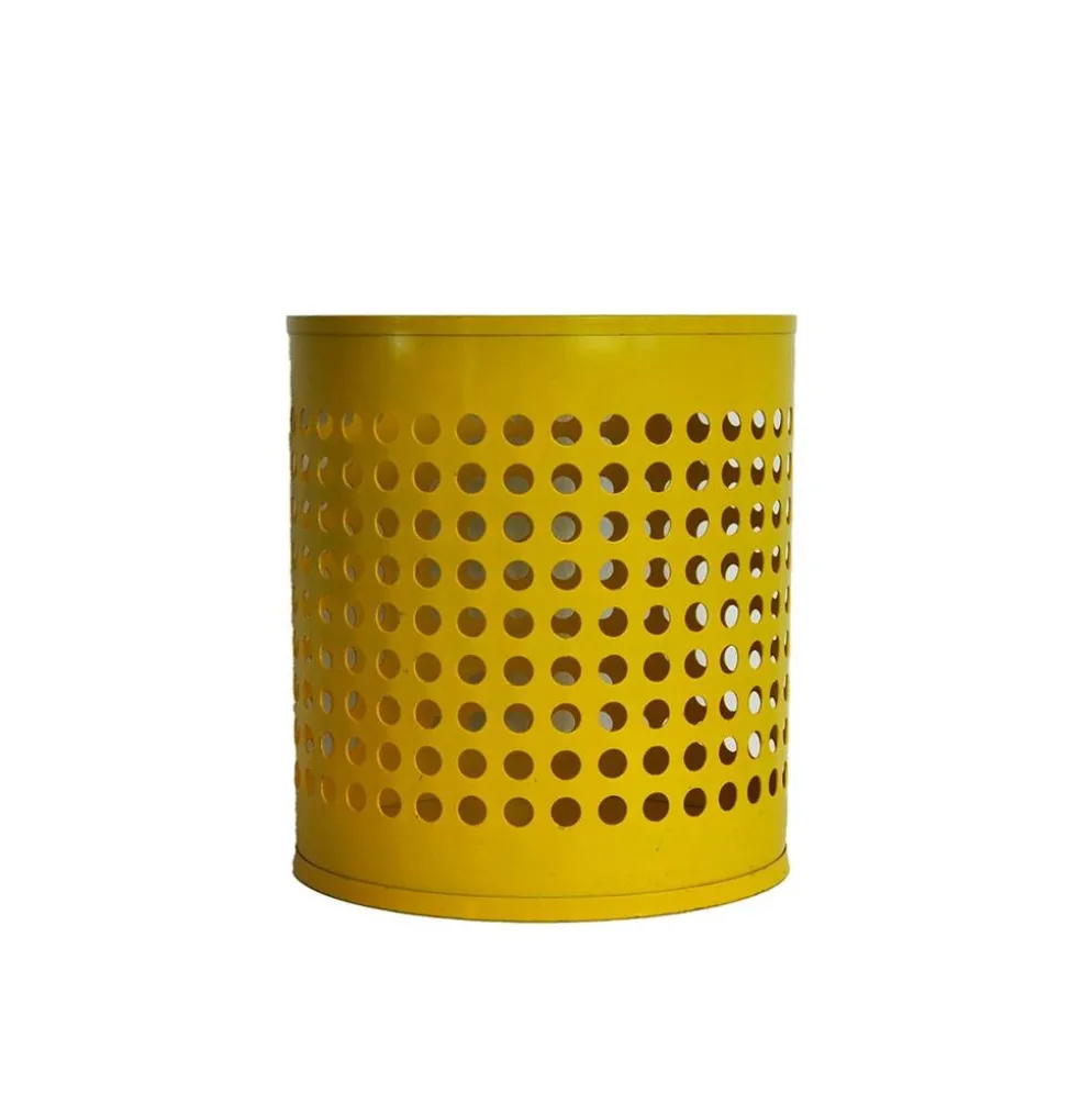 Corbeille à papier jaune RM conçue par Richard Müller, Danemark, années 1970