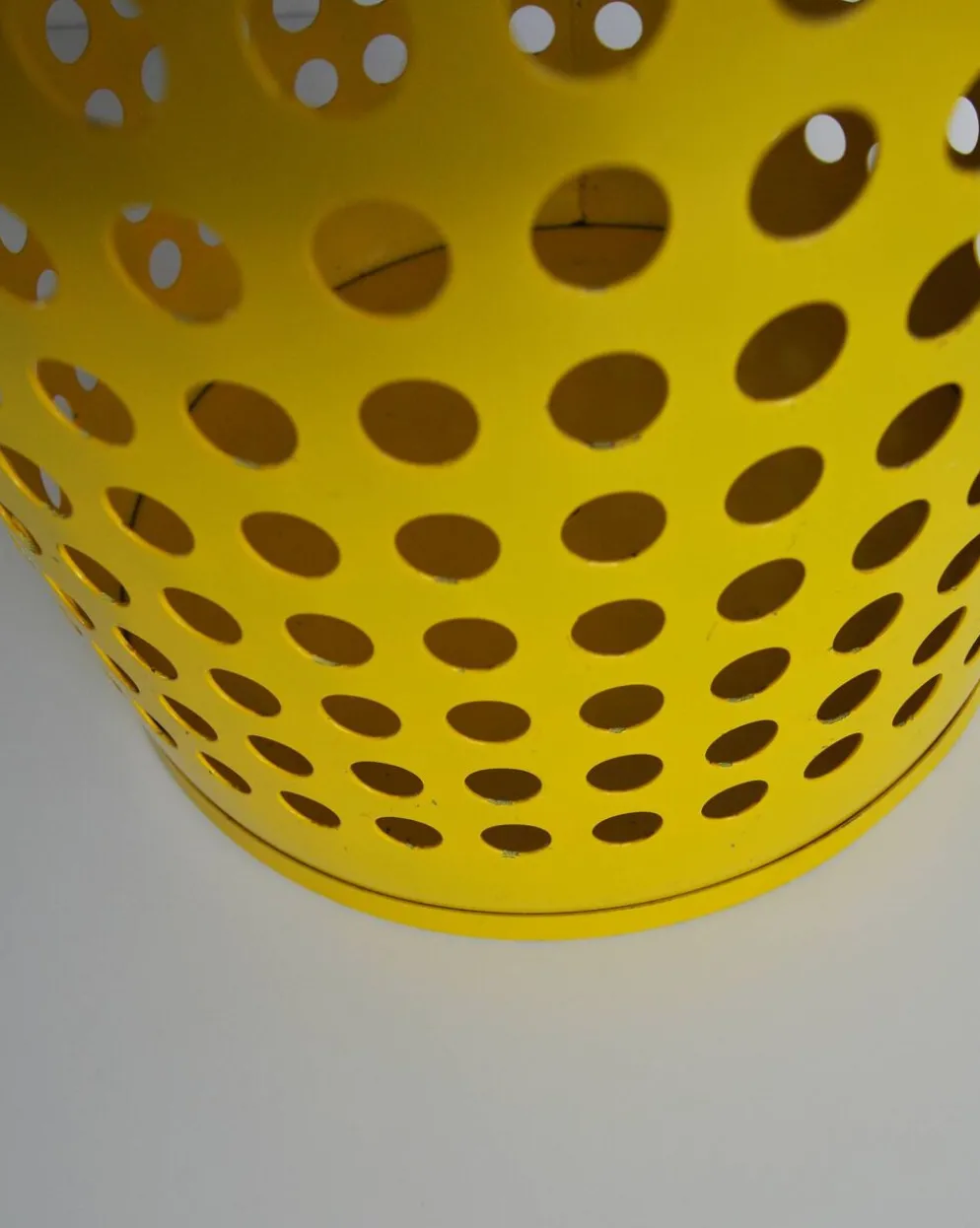 Corbeille à papier jaune RM conçue par Richard Müller, Danemark, années 1970