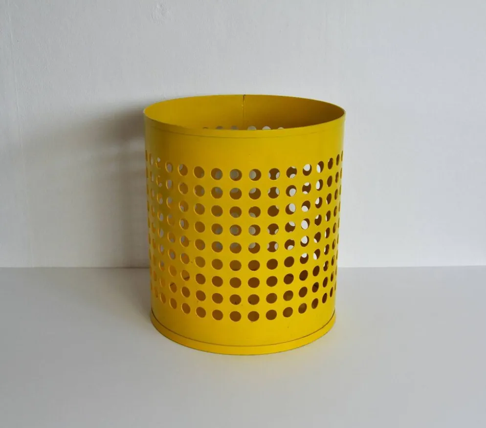 Corbeille à papier jaune RM conçue par Richard Müller, Danemark, années 1970