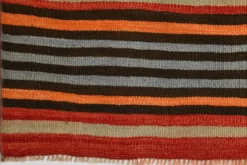Couloir Vintage Rayé – Tapis Kilim Graphique Tissé Main, 77x360 Cm