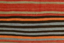 Couloir Vintage Rayé – Tapis Kilim Graphique Tissé Main, 77x360 Cm