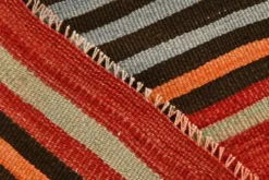 Couloir Vintage Rayé – Tapis Kilim Graphique Tissé Main, 77x360 Cm