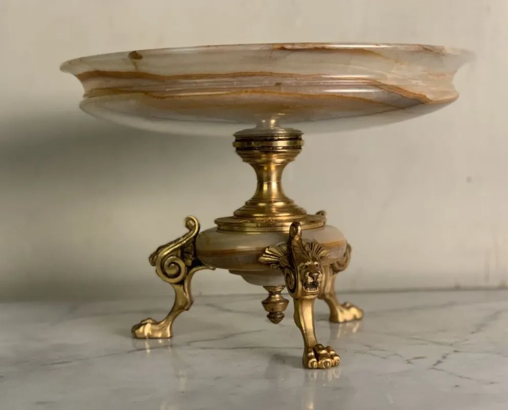 Coupe en onyx et bronze doré fin XIXème siècle