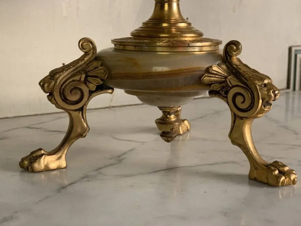 Coupe en onyx et bronze doré fin XIXème siècle