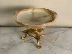 Coupe en onyx et bronze doré fin XIXème siècle