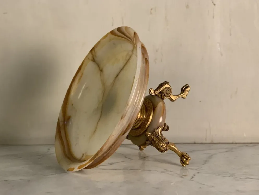 Coupe en onyx et bronze doré fin XIXème siècle