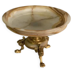 Coupe en onyx et bronze doré fin XIXème siècle