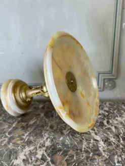 Coupe en onyx et bronze doré vers 1880