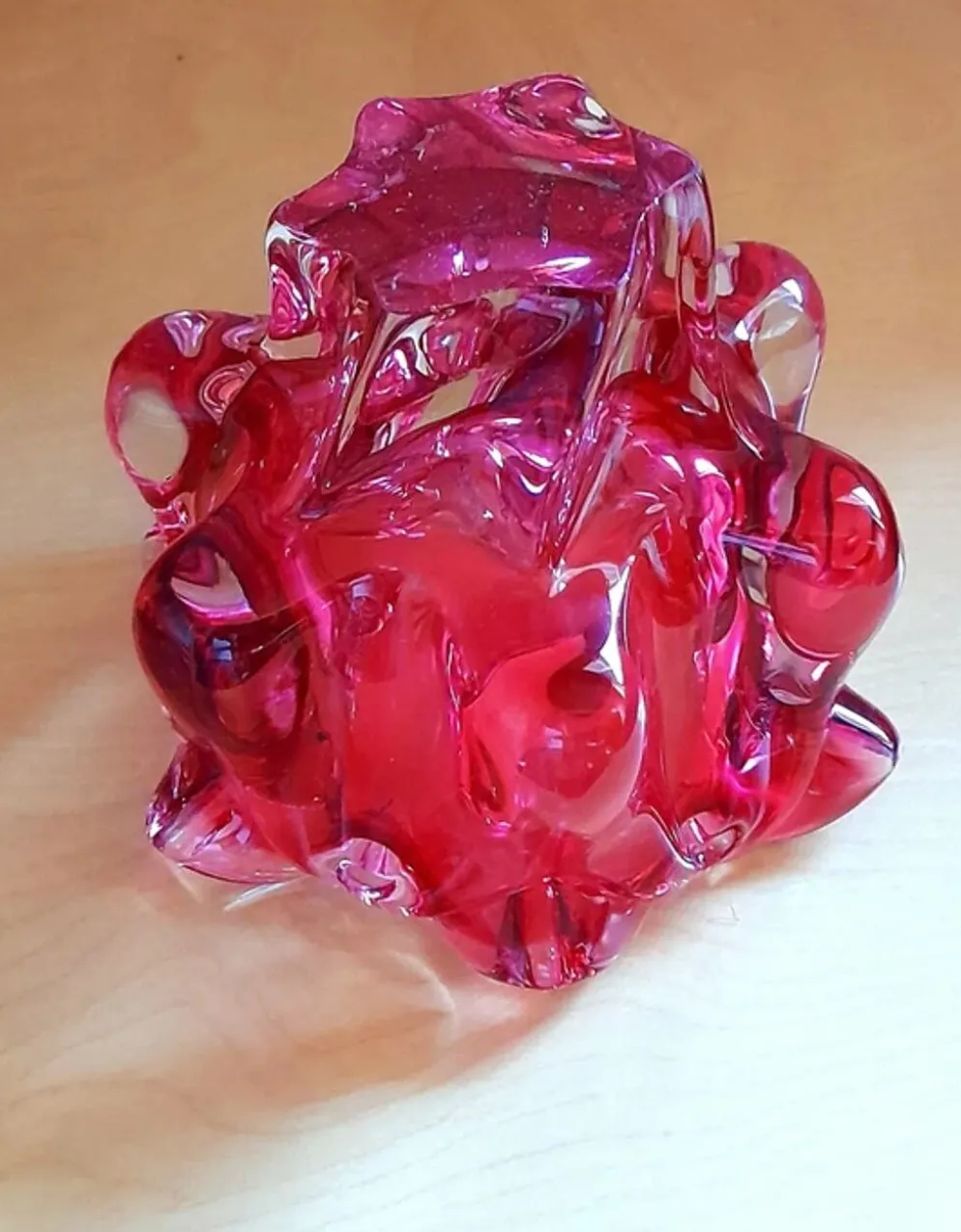Coupe en verre de bohème Josef Hospodka 1960
