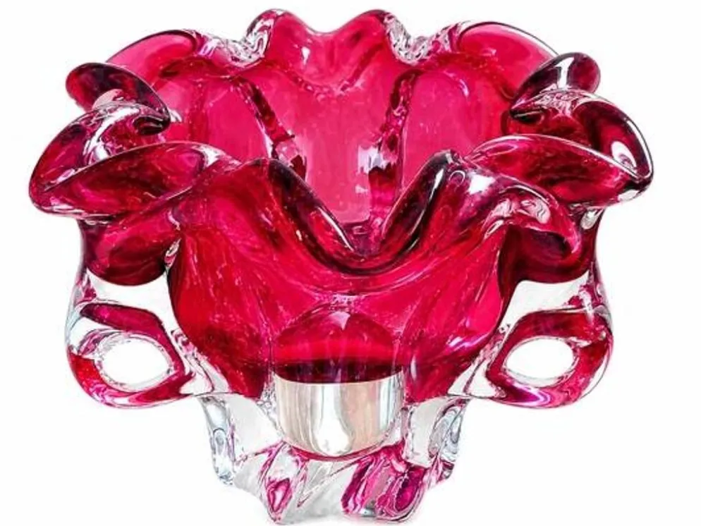 Coupe en verre de bohème Josef Hospodka 1960